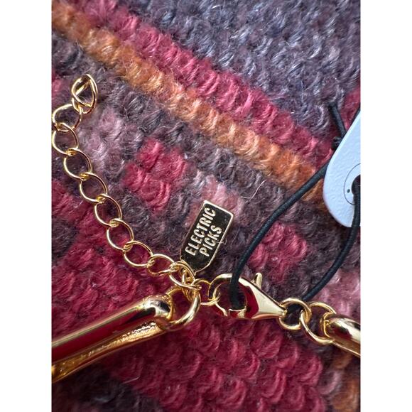 Electric Picks x Dede Raad Leaving On A Jet Chain Necklace Gold Plated - Picture 4 of 5